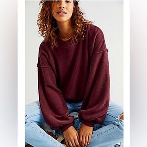 RARE Free People Beach Happy Pullover